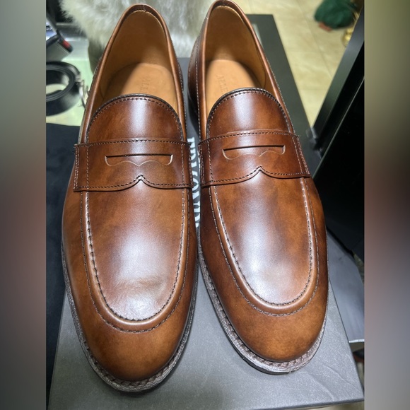 Allen Edmonds Men’s Reserve Roman Leather Brown Penny Loafers main image 5